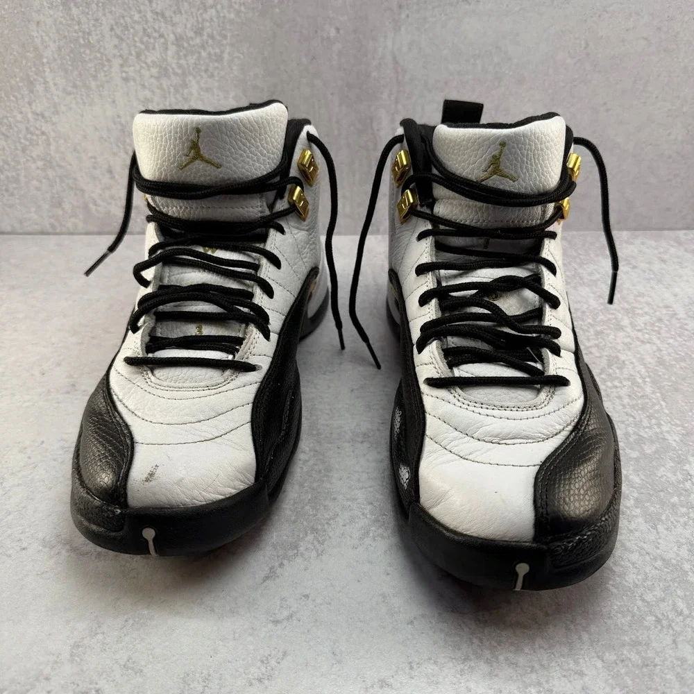 Air Jordan 12‎ Retro Royalty Taxi Mens Size 9 CT8013-170 White Blk Sneaker Shoes